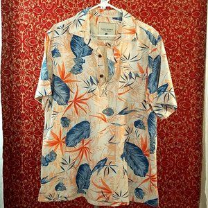 ISLAND PARADISE silk Hawaiian Shirt XL✨